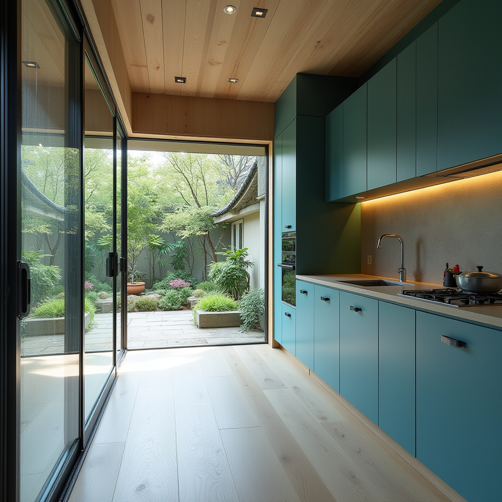 Teal blue kitchen 21