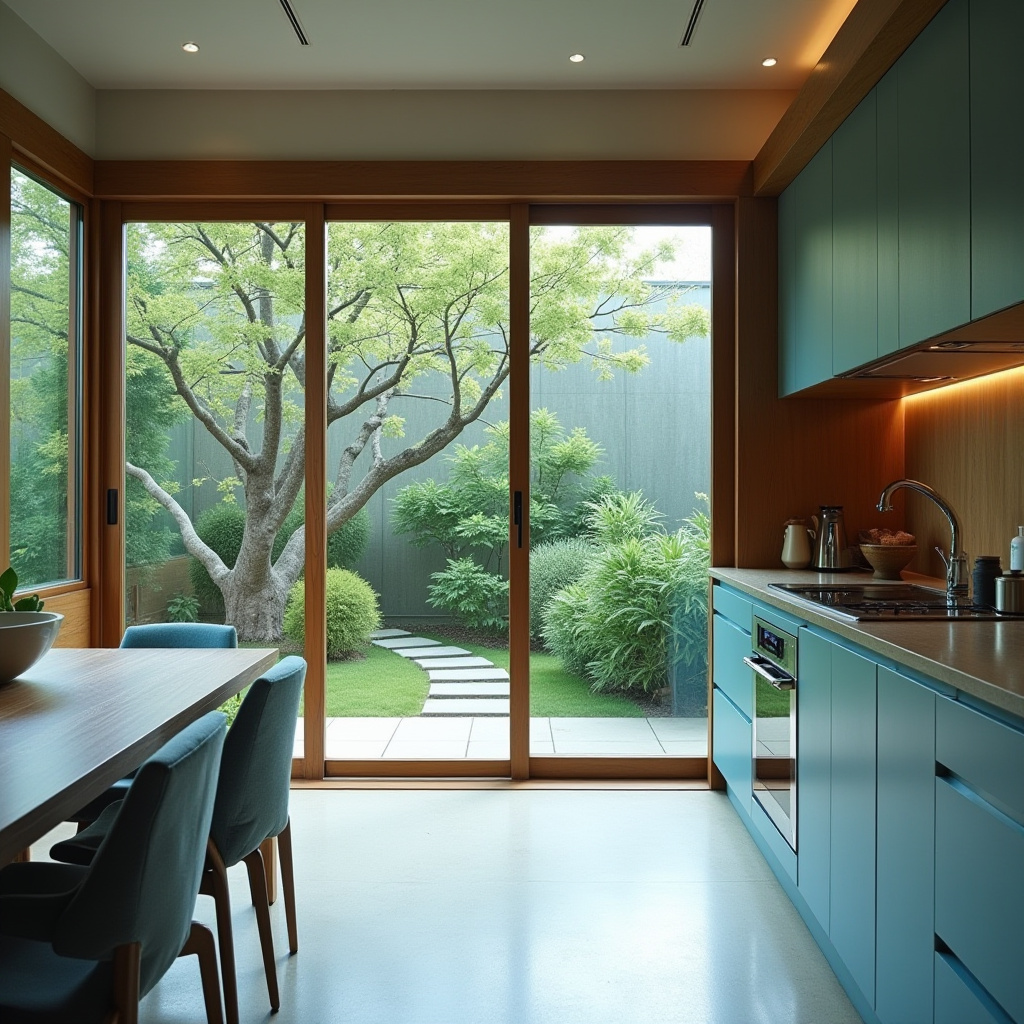 Teal blue kitchen 22