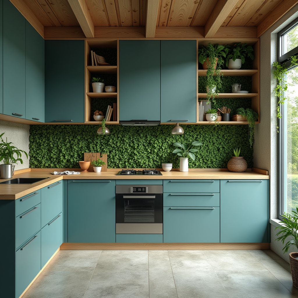 Teal blue kitchen 26