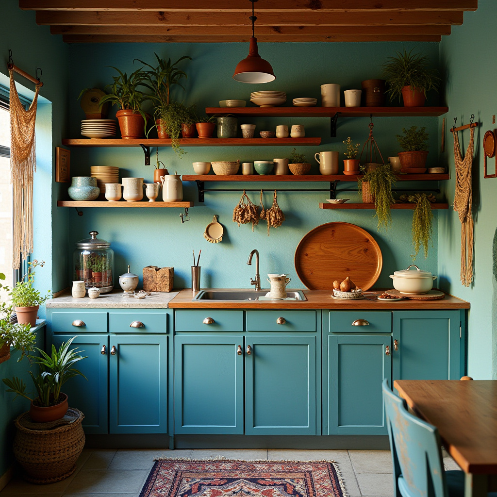 Teal blue kitchen 27