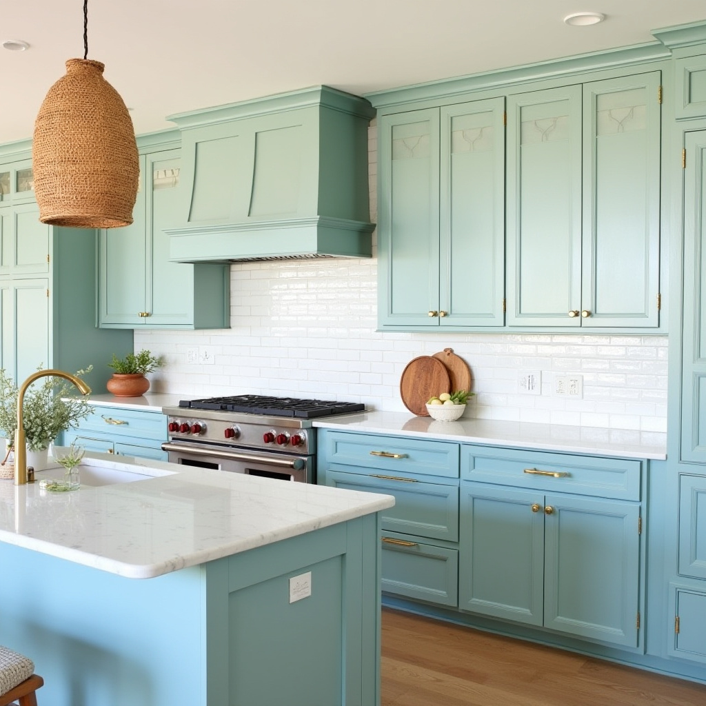 Teal blue kitchen 3