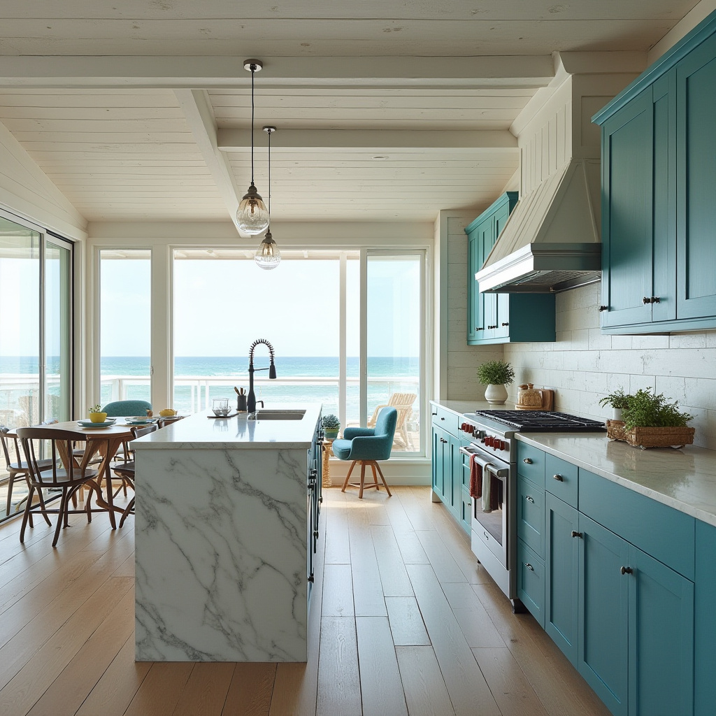 Teal blue kitchen 35