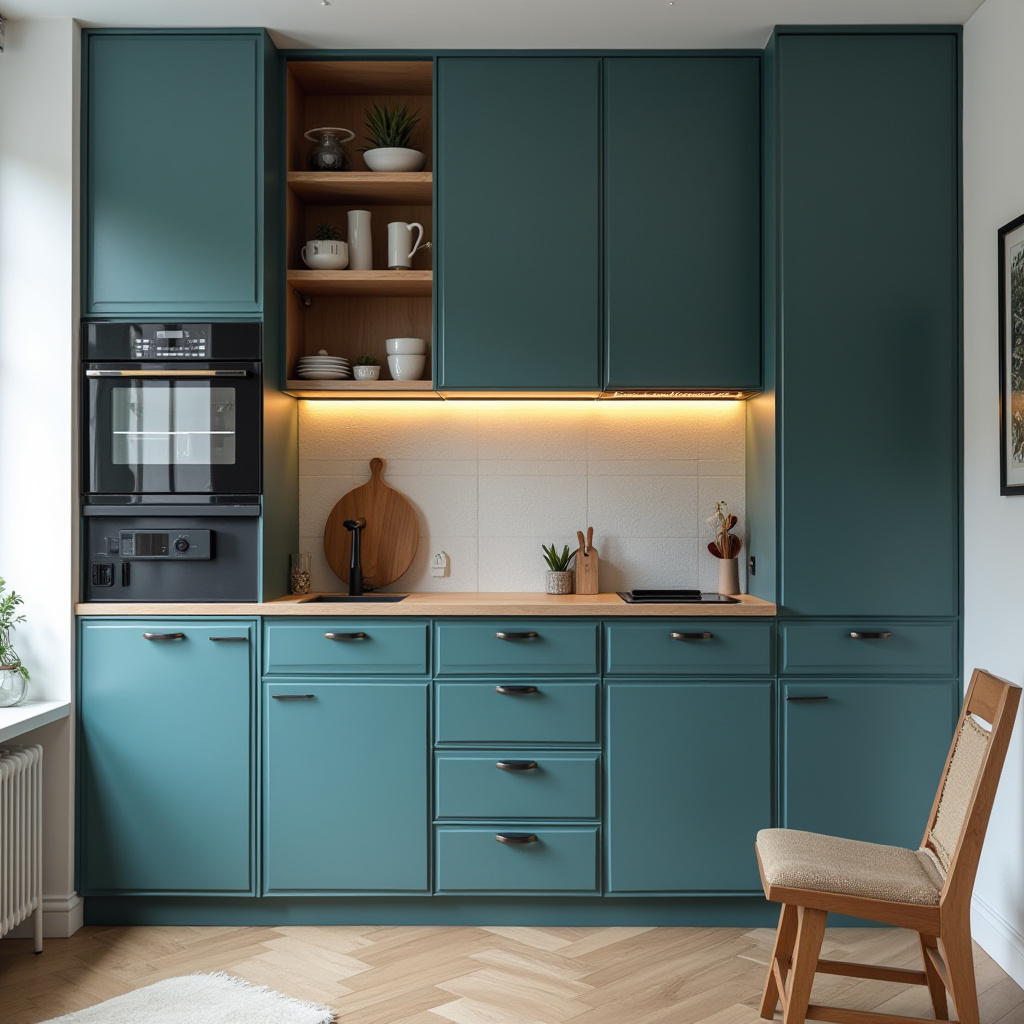 Teal blue kitchen 39