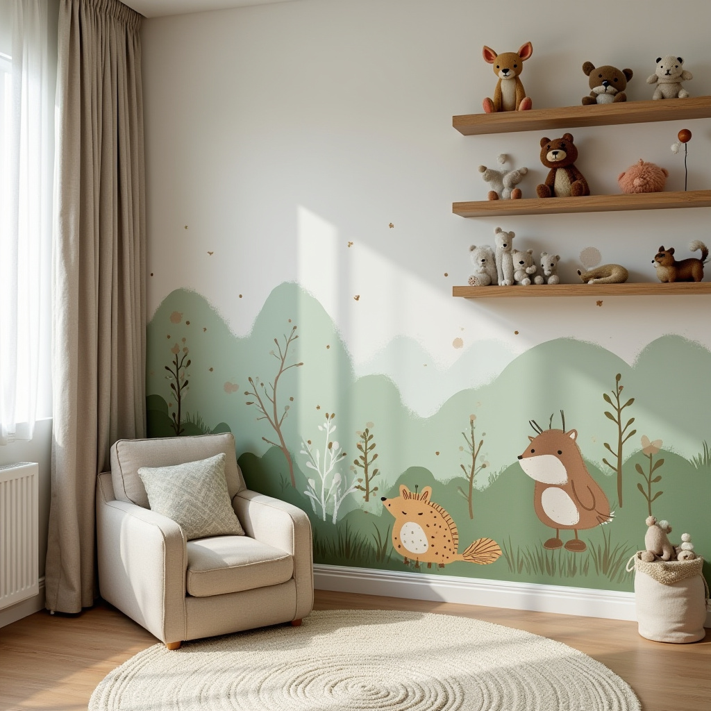 accent wall kids room 1