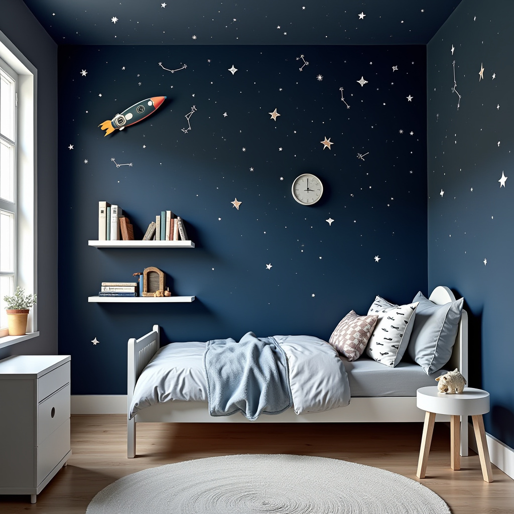 accent wall kids room 9