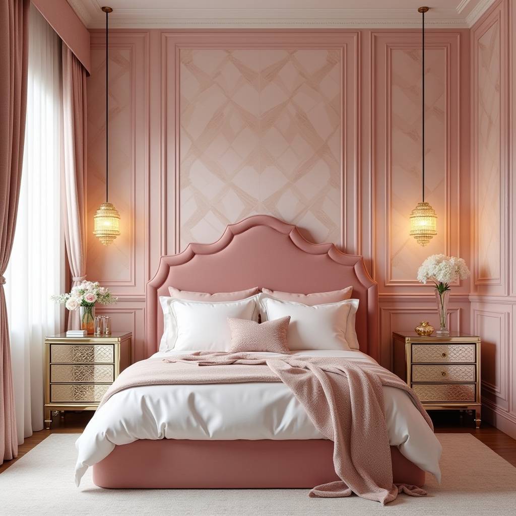baby pink bedroom 17