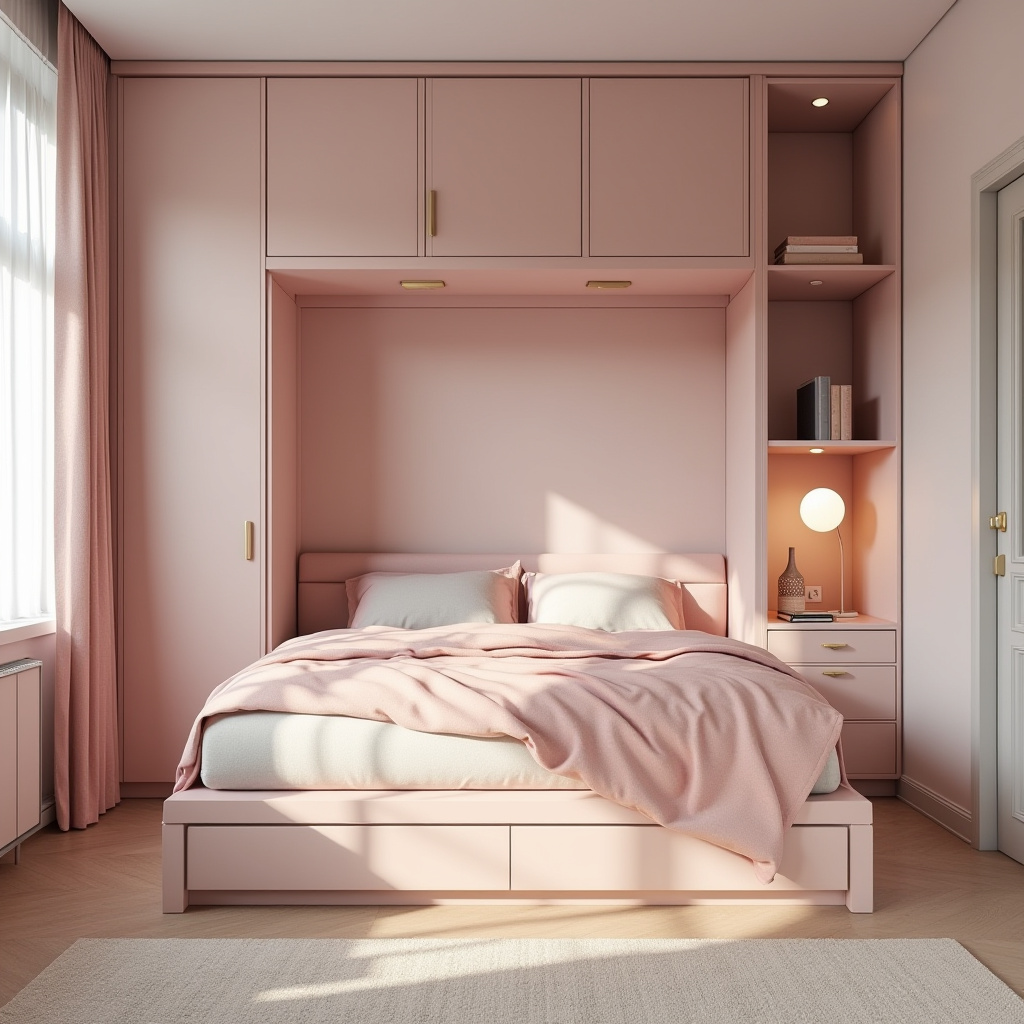 baby pink bedroom 39