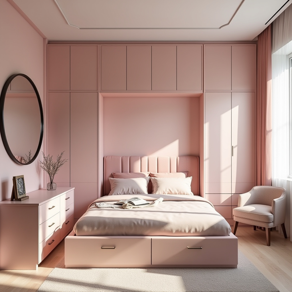 baby pink bedroom 40