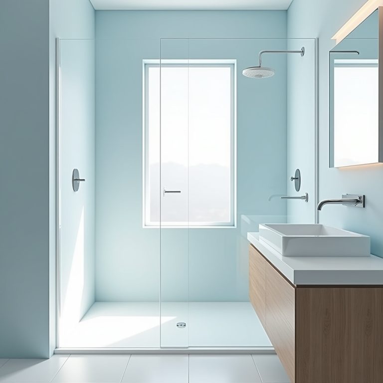 bathroom with light blue walls 1