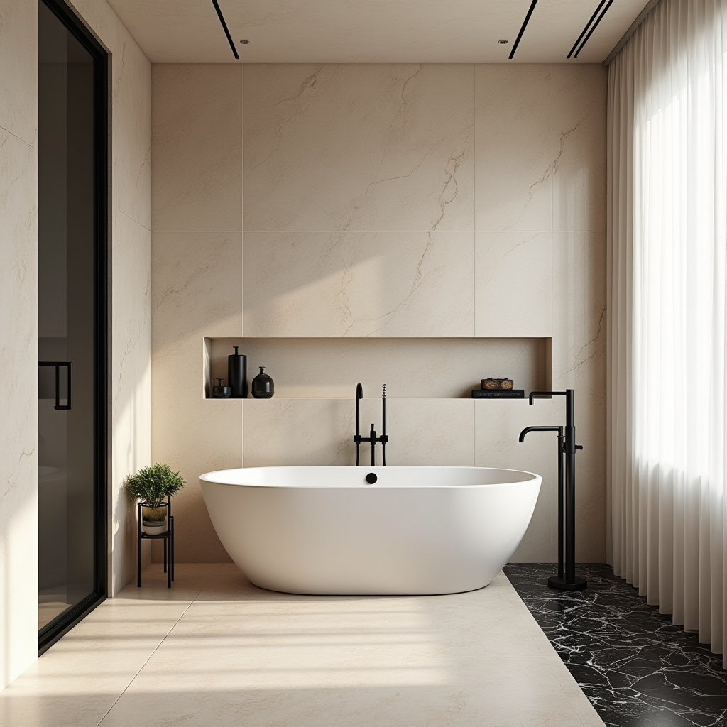 beige and black bathroom ideas 11
