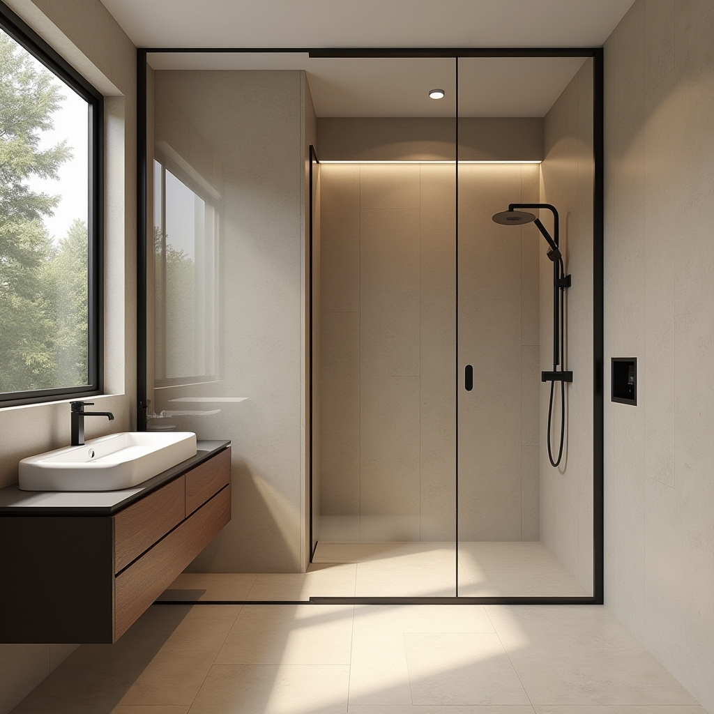 beige and black bathroom ideas 2