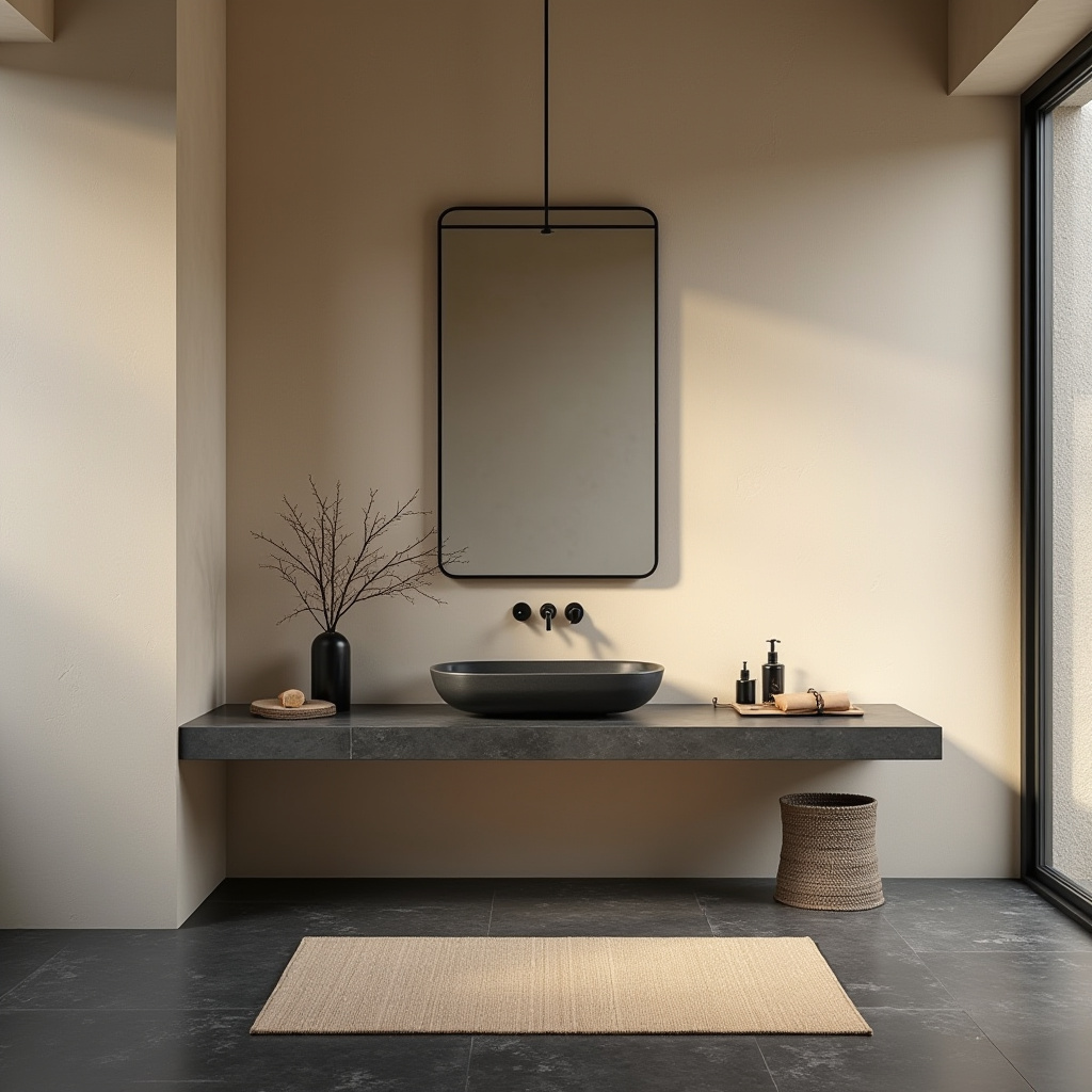 beige and black bathroom ideas 26