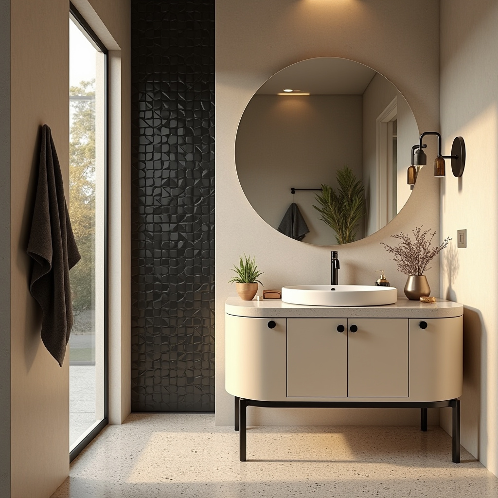 beige and black bathroom ideas 34