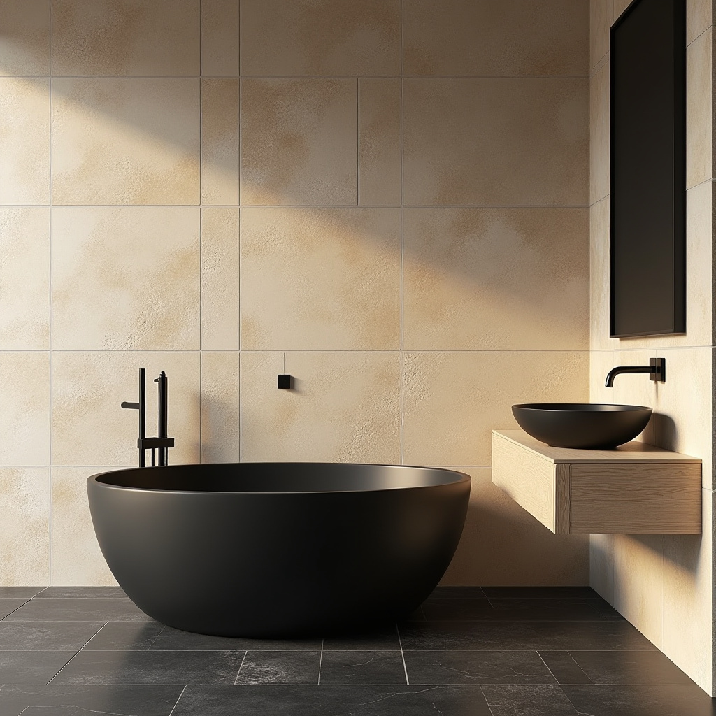 beige and black bathroom ideas 5