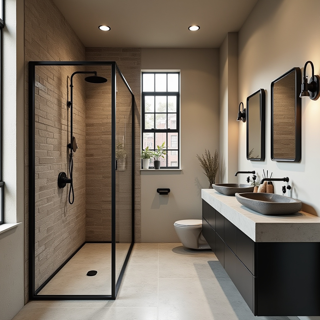 beige and black bathroom ideas 7