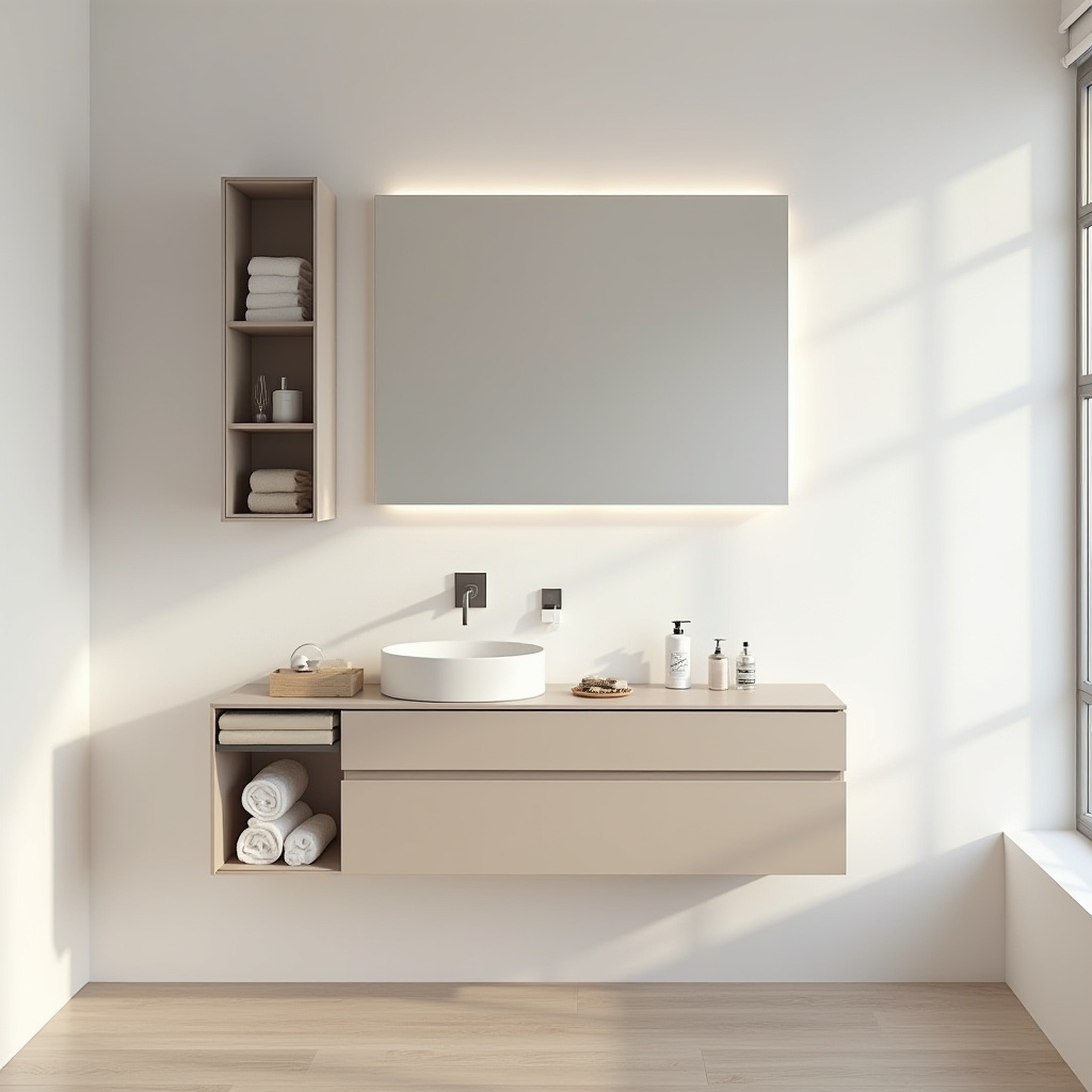 beige bathroom cabinets 11