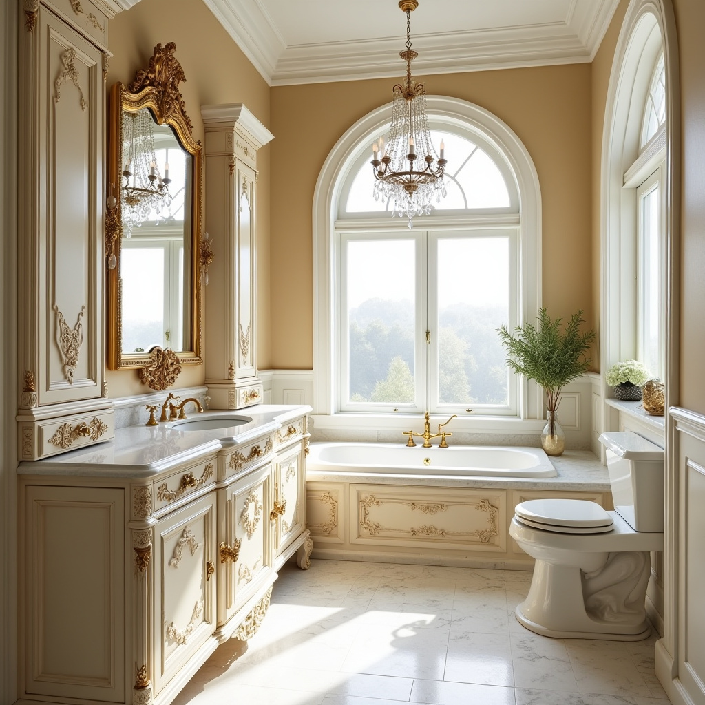 beige bathroom cabinets 13