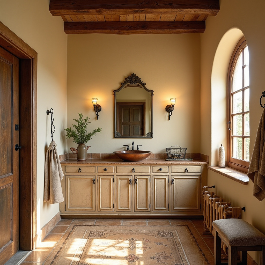 beige bathroom cabinets 19