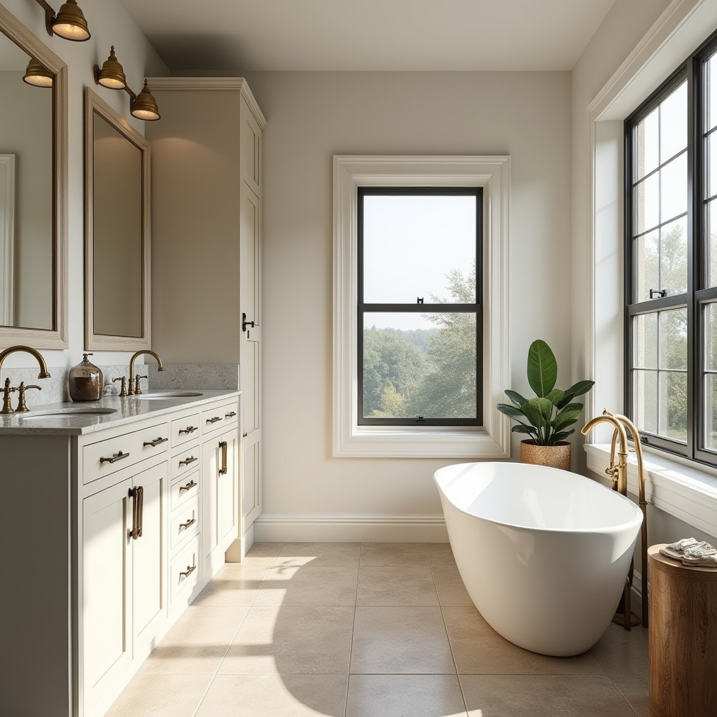 beige bathroom cabinets 2
