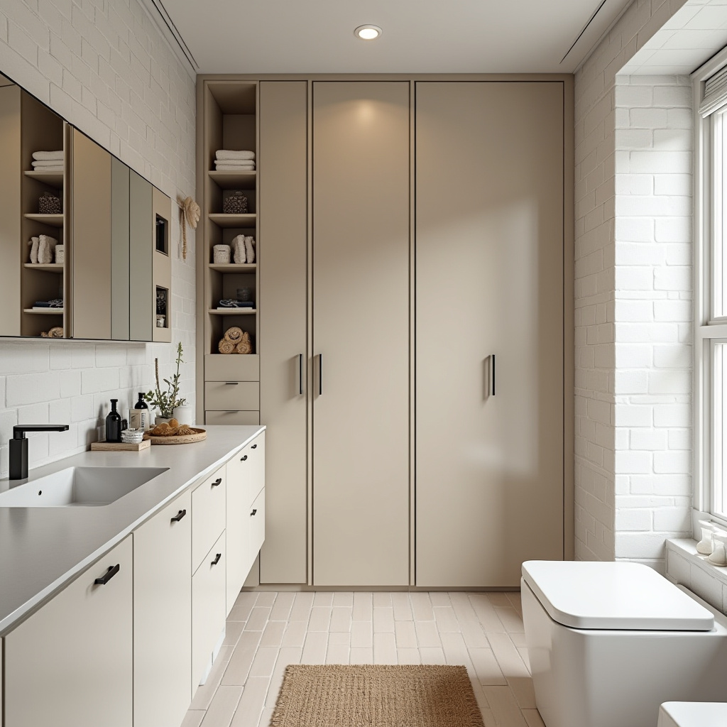 beige bathroom cabinets 28