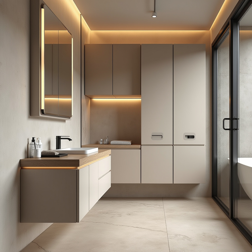 beige bathroom cabinets 3