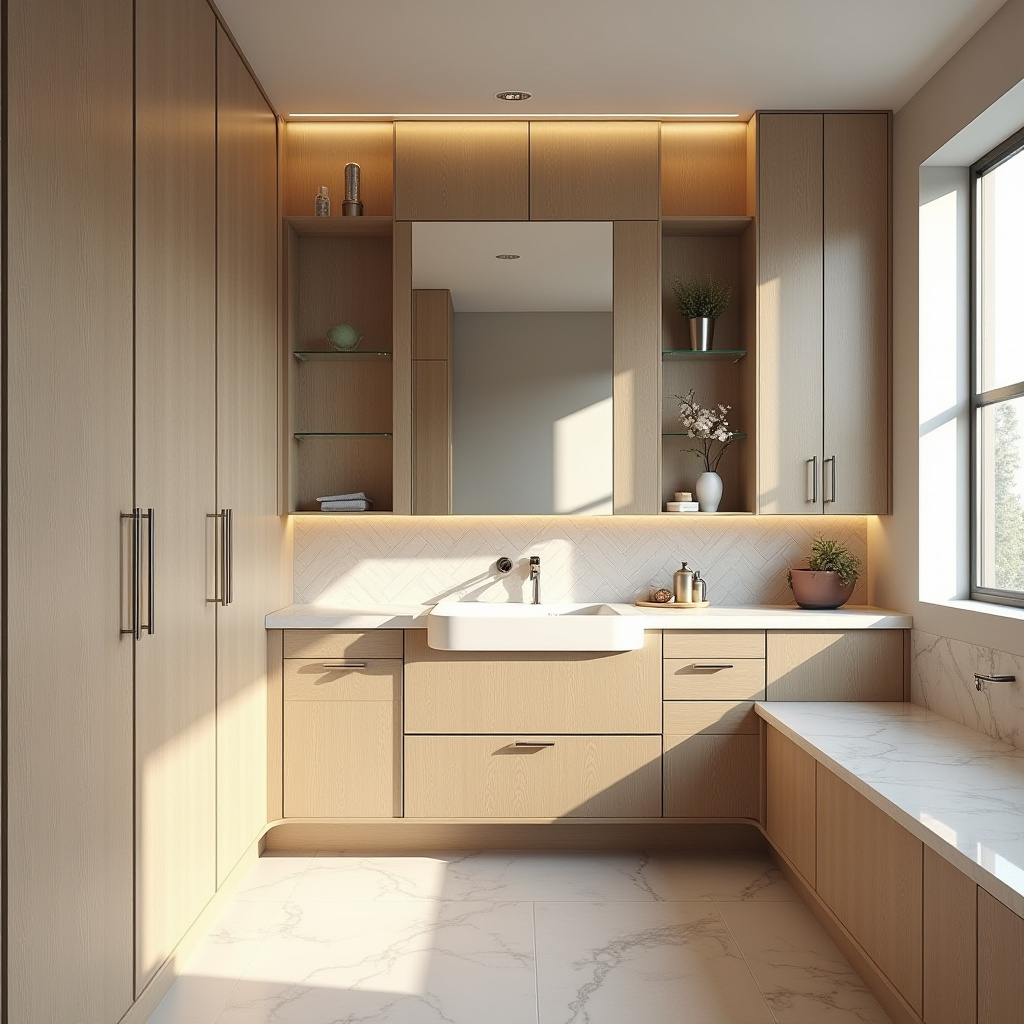 beige bathroom cabinets 6