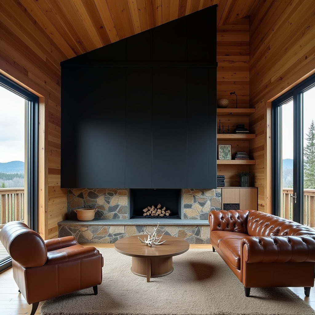 black accent wall ideas 36