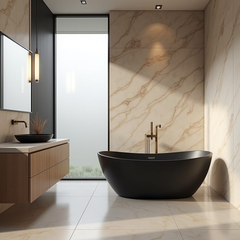 black and beige bathroom 1