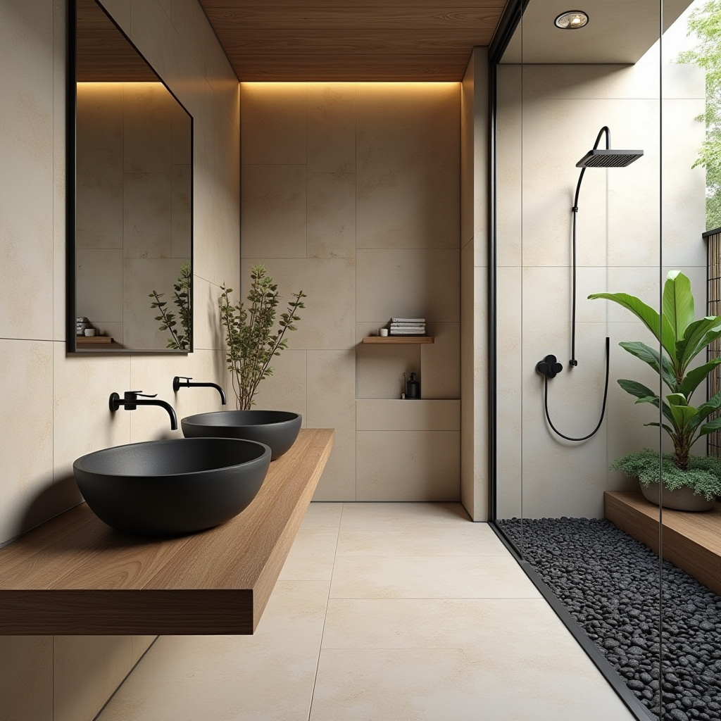 black and beige bathroom 14