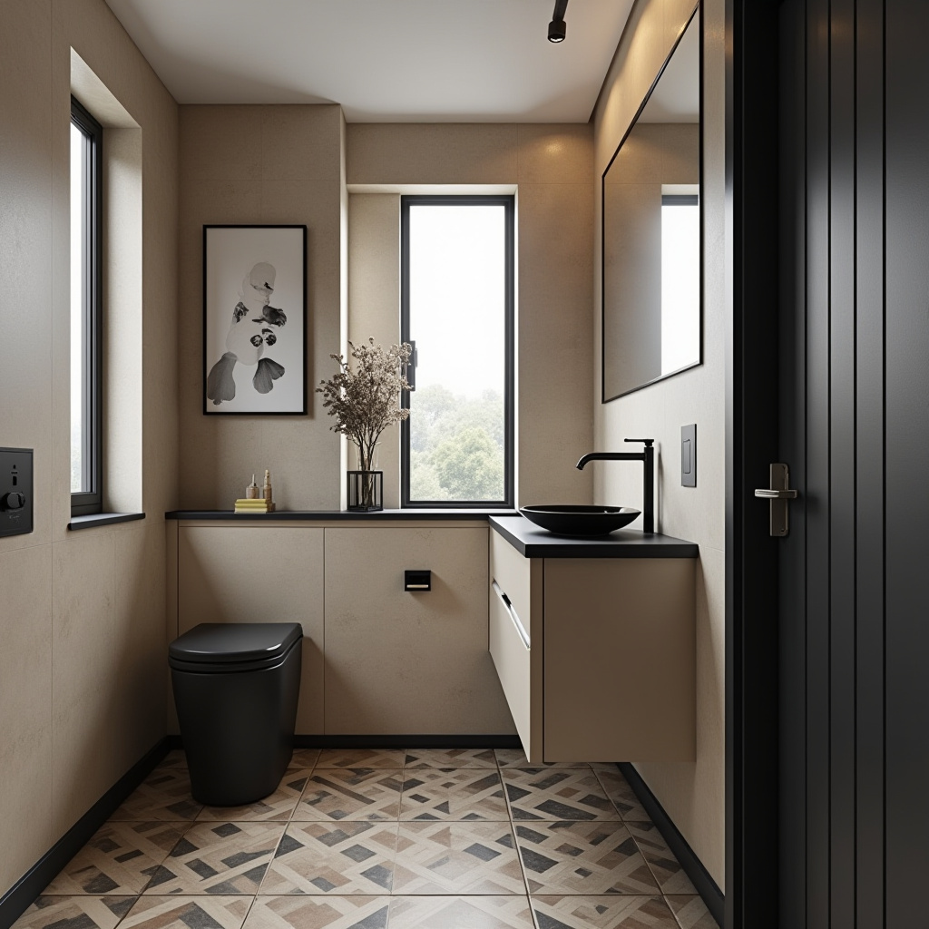 black and beige bathroom 17