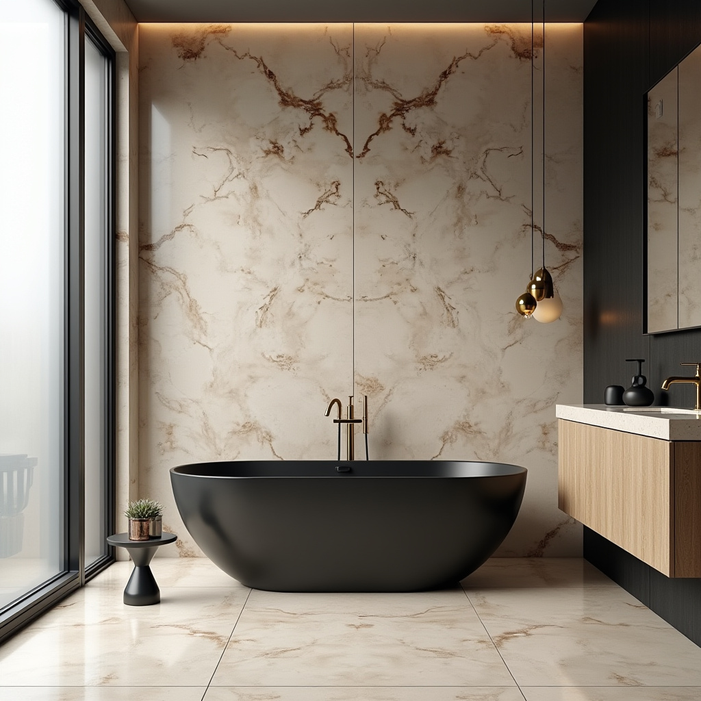 black and beige bathroom 2