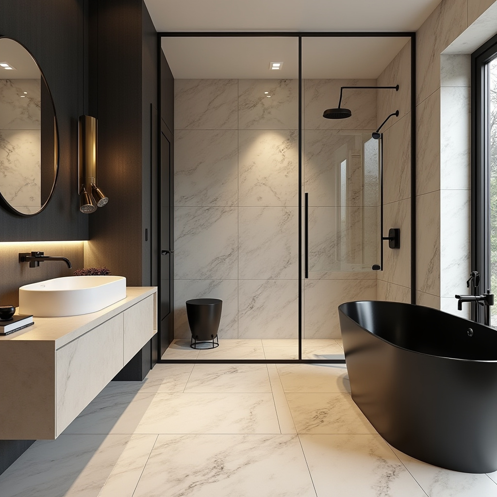 black and beige bathroom 32