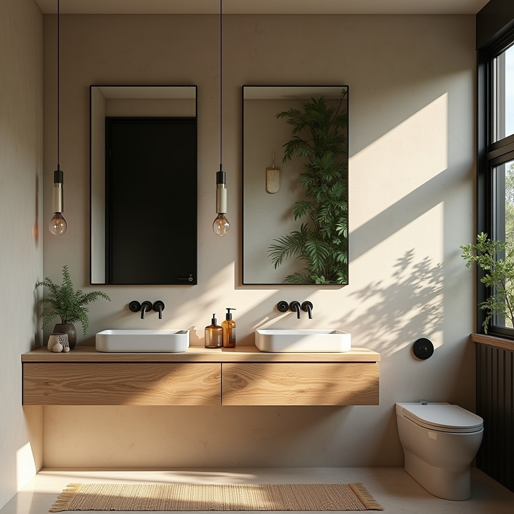 black and beige bathroom 34