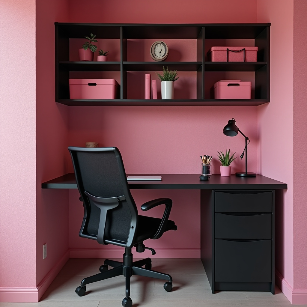 black and pink room aesthetic 16