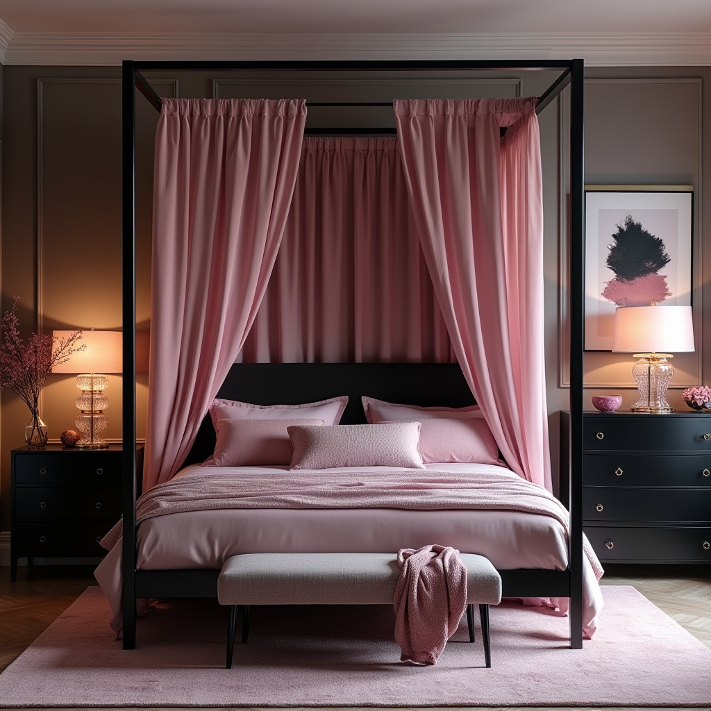black and pink room aesthetic 19