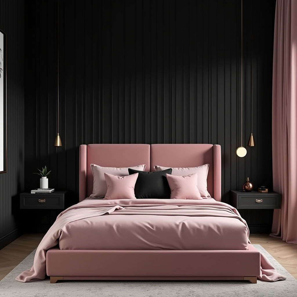 black and pink room aesthetic 2