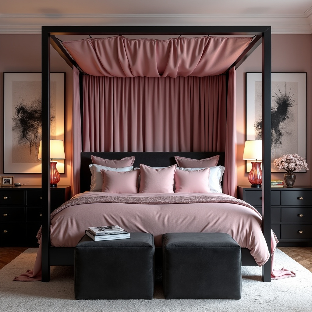 black and pink room aesthetic 20