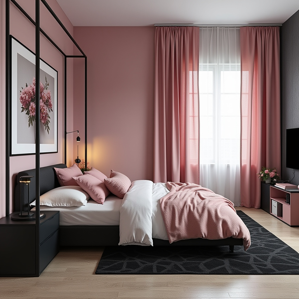 black and pink room aesthetic 29