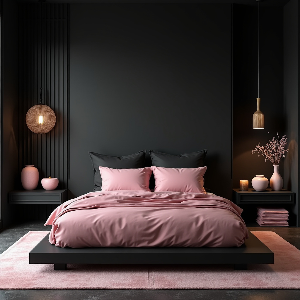 black and pink room aesthetic 38