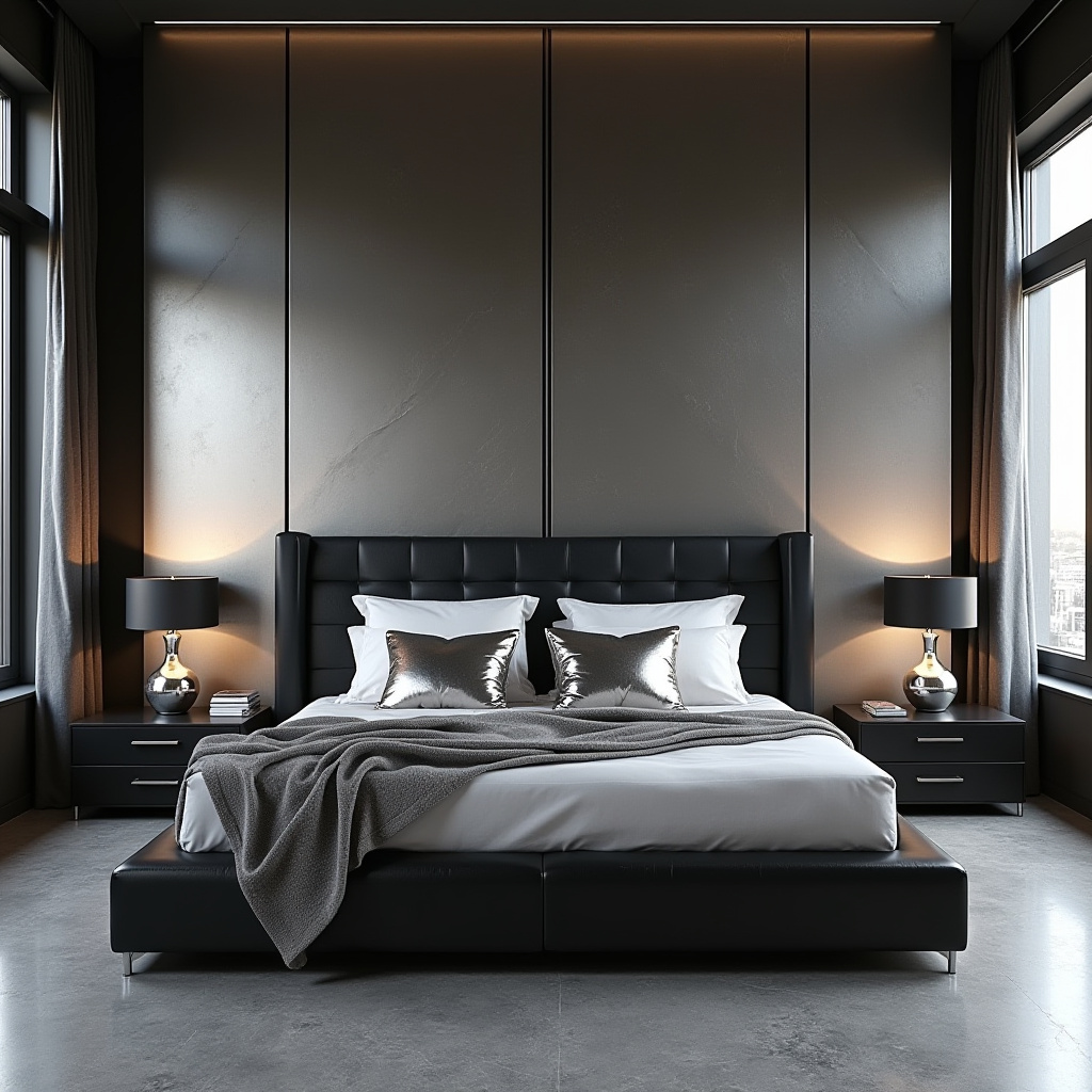 black and silver bedroom ideas 1