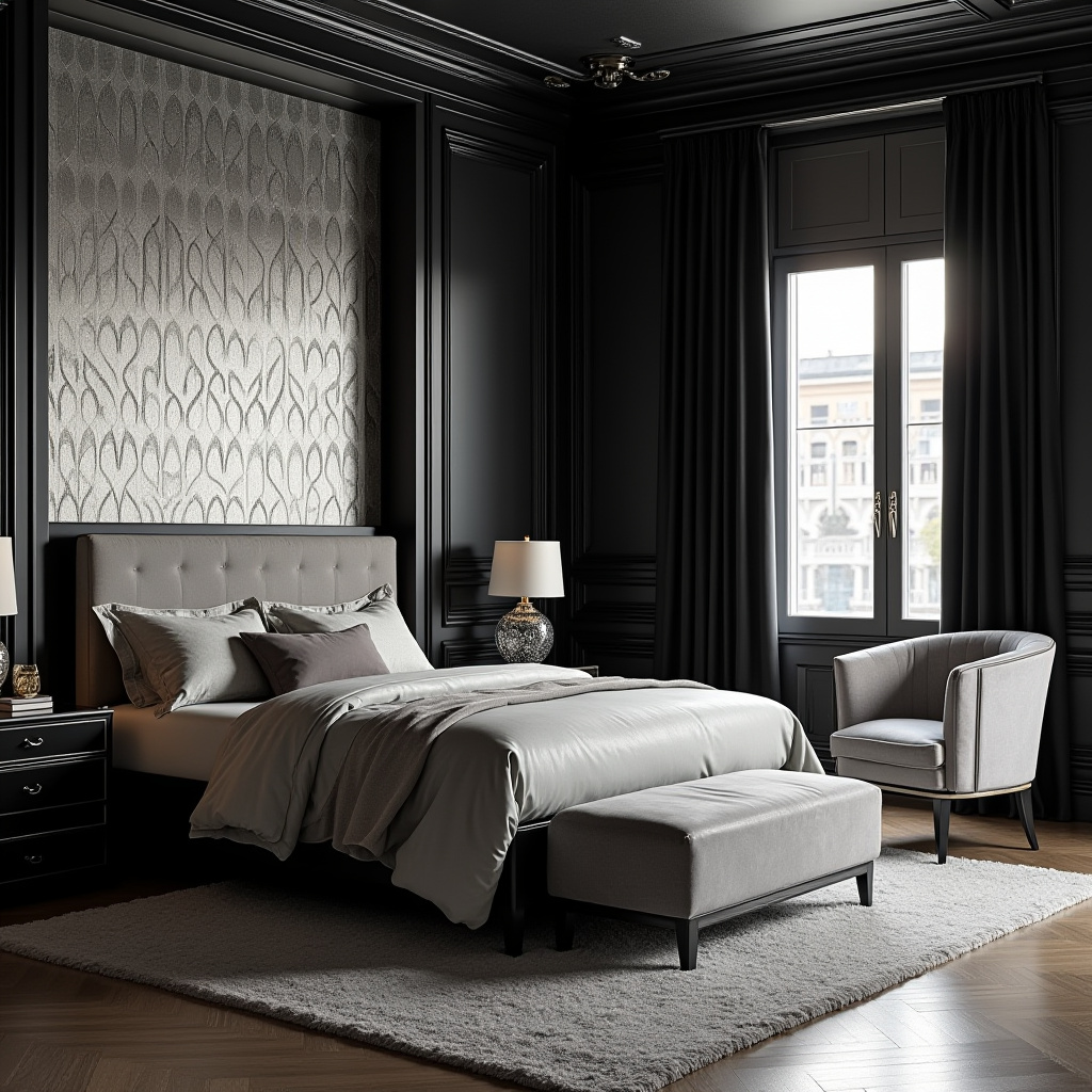 black and silver bedroom ideas 19