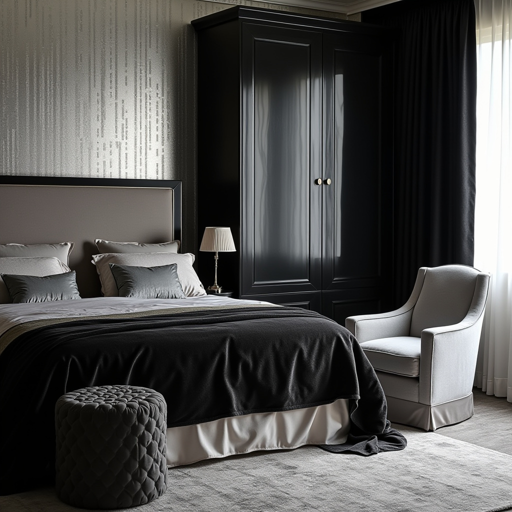 black and silver bedroom ideas 20