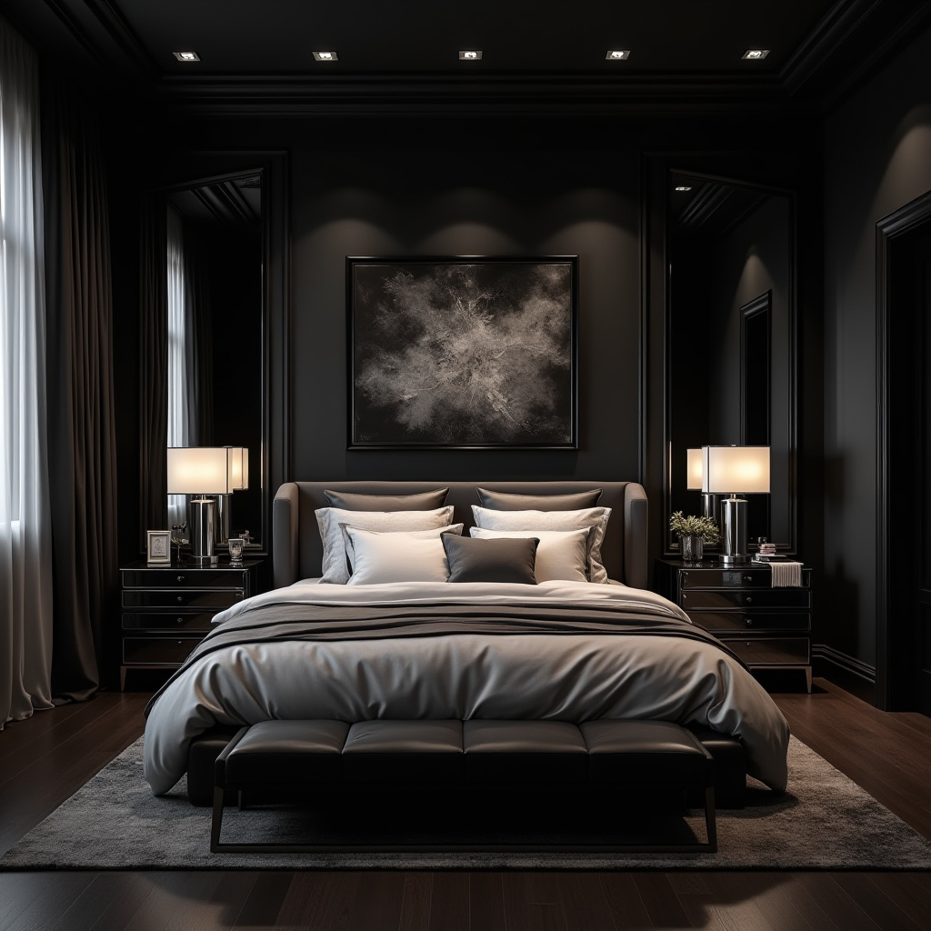 black and silver bedroom ideas 26
