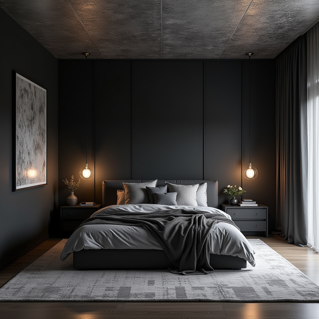 black and silver bedroom ideas 34