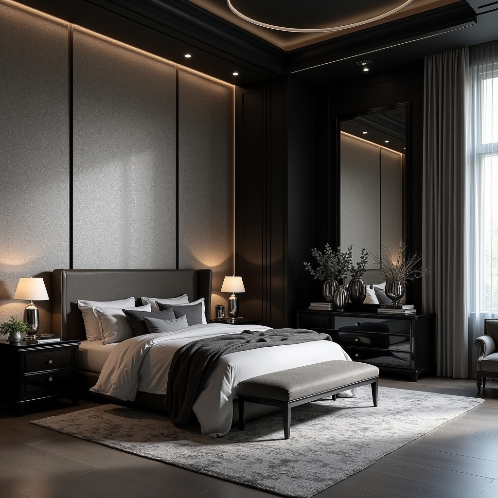 black and silver bedroom ideas 39