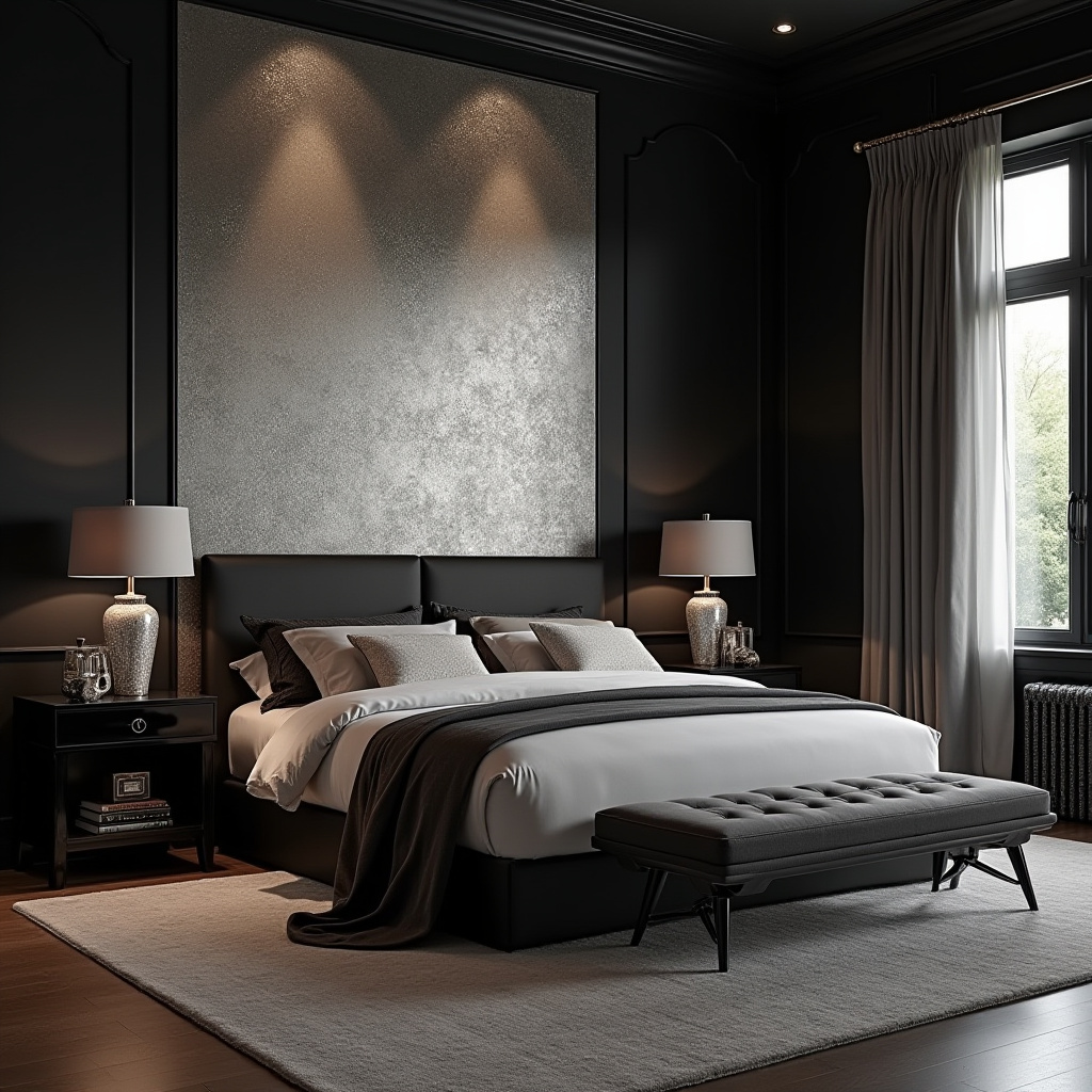 black and silver bedroom ideas 40