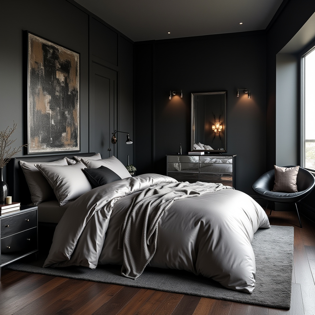 black and silver bedroom ideas 9