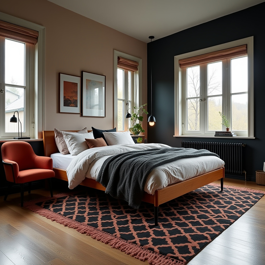 black and terracotta bedroom 10