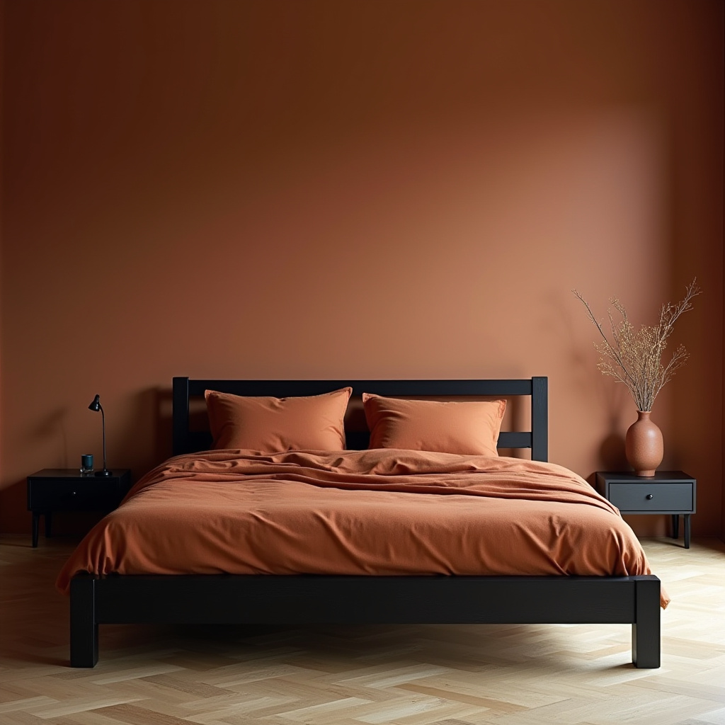 black and terracotta bedroom 12