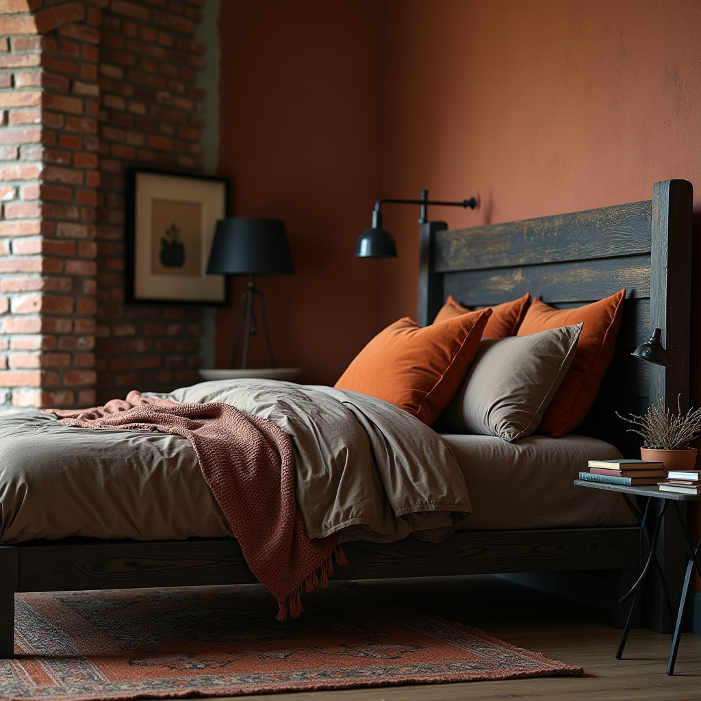 black and terracotta bedroom 15
